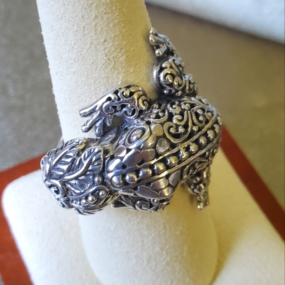 925 Sterling‎ Silver Frog Ring